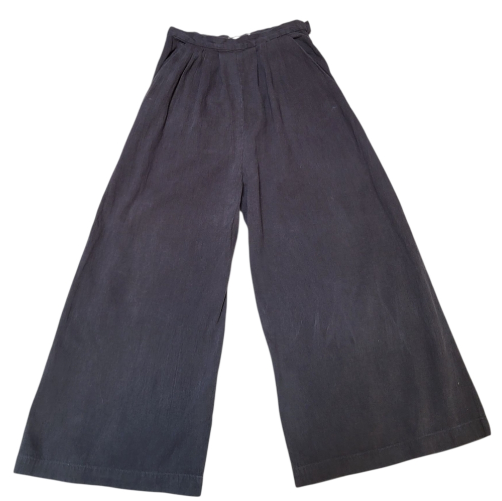 First Rite Black Wash Crop Wide Leg Culottes - Size XS